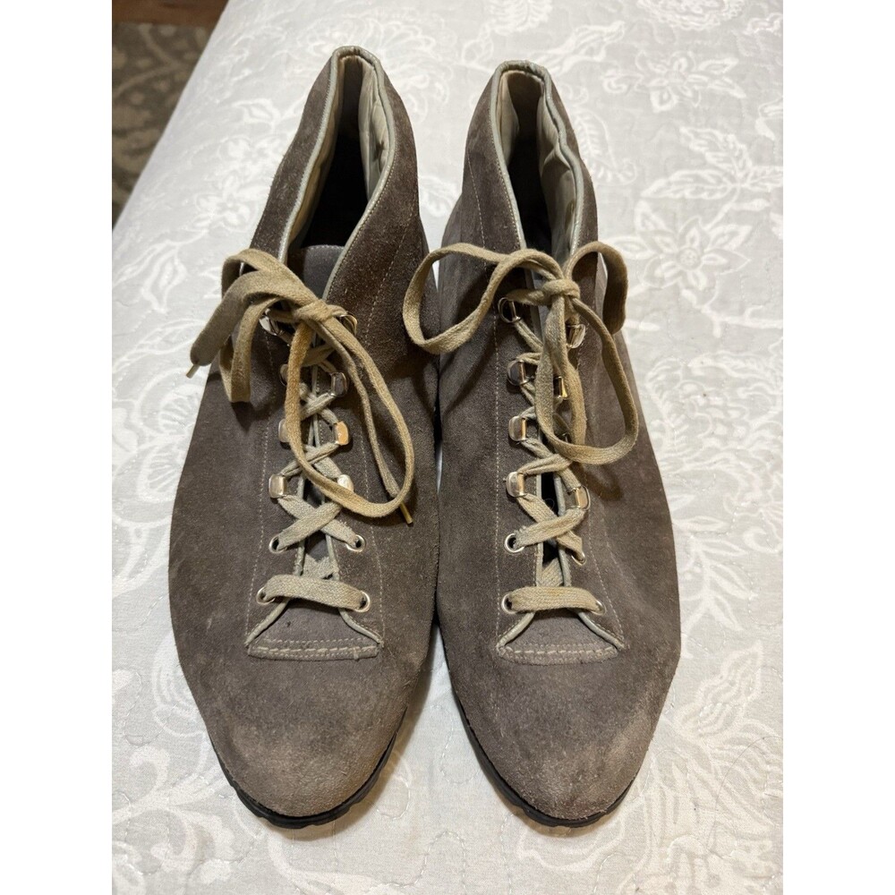 Vintage Woman’s VIBRAM for Brevettata Roccia Suede Hiking Boots Sz 13? See Meas